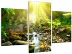 Mivali Tablou cu râul în pădurea verde, din trei bucăți 90x60 cm (V020942V90603PCS)