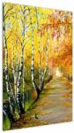 Mivali Tablou - Alee romantică de-a lungul apei, pictură în ulei, dintr-o bucată 60x90 cm (V023240V6090)
