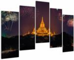 Mivali Tablou cu artificii în Asia, din cinci bucăți 125x90 cm (V020037V12590)