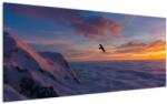 Mivali Tablou în apus de soare, Mont Blanc, dintr-o bucată 120x50 cm (V021683V12050)