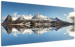 Mivali Tablou cu munți și reflectarea lor, dintr-o bucată 120x50 cm (V020820V12050)