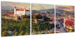 Mivali Tablou - Panorama bratislavei, Slovacia, din trei bucăți 90x30 cm (V023405V9030)