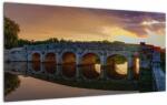 Mivali Tablou pe sticlă cu pod, dintr-o bucată 100x50 cm pe sticlă (V020801V10050GD)