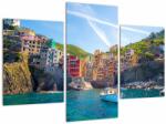 Mivali Tablou - Pe Marea mediterană, din trei bucăți 90x60 cm (V021647V90603PCS)