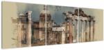 Mivali Tablou - Forumul Roman, Roma, Italia, din trei bucăți 150x50 cm (V023204V15050)