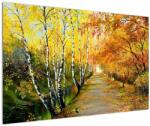 Mivali Tablou - Alee romantică de-a lungul apei, pictură în ulei, dintr-o bucată 120x80 cm (V023240V12080)