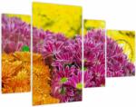Mivali Tablou cu floarea roz (cu ceas), din patru bucăți 110x75 cm cu ceas (V020632V11075C)