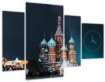 Mivali Tablou construcției din Rusia (cu ceas), din patru bucăți 110x75 cm cu ceas (V021374V11075C)