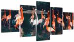 Mivali Tablou - turmă de flamingo, din cinci bucăți 150x80 cm (V021626V150805PCS)