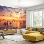 Mivali Fototapet - Lebede pe lac, vlies, 343x238 cm (T100986TQ7)