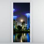Mivali Fototapet pentru ușă - Lună plină în grădinile din Singapore (D021710D95205)