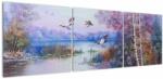 Mivali Tablou - Sosirea toamnei, pictură în ulei, din trei bucăți 150x50 cm (V023324V15050)