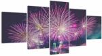 Mivali Tablou cuoraș nocturn cu artificii, din cinci bucăți 150x80 cm (V020363V150805PCS)