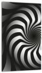 Mivali Tablou abstract cu spirala alb neagră, dintr-o bucată 20x30 cm (V020831V2030)