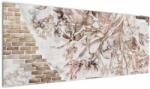 Mivali Tablou - Frescă florală pe un perete de cărămidă, dintr-o bucată 145x58 cm (V022882V14558)