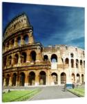 Mivali Tablou pe sticlă - Colosseum din Roma, Italia, dintr-o bucată 40x40 cm pe sticlă (V023396V4040GD)