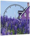 Mivali Tablou cu câmp de lavanda (cu ceas), dintr-o bucată 30x30 cm cu ceas (V020406V3030C)