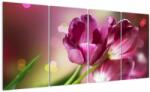 Mivali Tablou cu lalele roz, din patru bucăți 160x80 cm (V020887V16080)