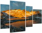 Mivali Tablou cu peisaj montan (cu ceas), din patru bucăți 110x75 cm cu ceas (V020244V11075C)
