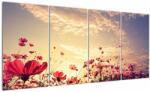 Mivali Tablou - Lunca cu flori, din patru bucăți 160x80 cm (V022505V16080)