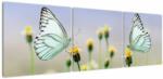 Mivali Tablou cu fluture pe floare, din trei bucăți 150x50 cm (V021248V15050)