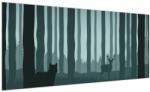 Mivali Tablou - Cerb cu lup pe stânci, dintr-o bucată 100x40 cm (V023584V10040)