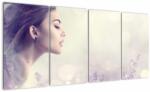 Mivali Tablou - Femeia cu lavandă, din patru bucăți 160x80 cm (V023008V16080)