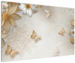 Mivali Tablou - Flori cu fluturi, dintr-o bucată 120x80 cm (V022769V12080)