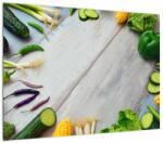Mivali Tablou pe sticlă legumele, dintr-o bucată 70x50 cm pe sticlă (V020294V7050GD)