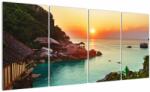 Mivali Tablou cu plaja frumoasă, din patru bucăți 160x80 cm (V020240V16080)