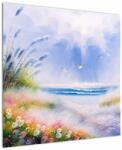 Mivali Tablou - Plaja romantică, pictură în ulei, dintr-o bucată 70x70 cm (V023170V7070)