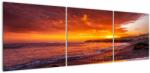 Mivali Tablou cu apus de soare la mare, din trei bucăți 150x50 cm (V020973V15050)