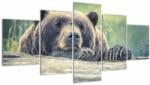 Mivali Tablou cu urs, din cinci bucăți 150x80 cm (V020899V150805PCS)