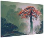 Mivali Tablou - Copacul roșu singuratic, dintr-o bucată 100x70 cm (V023218V10070)