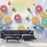 Mivali Fototapet - Flori colorate, vlies, 98x68 cm (T100040TQ2)