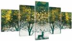Mivali Tablou - Căprioare în pădurea verde, din cinci bucăți 150x80 cm (V022895V150805PCS)