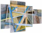 Mivali Tablou - Abstract (cu ceas), din patru bucăți 110x75 cm cu ceas (V022329V11075C)