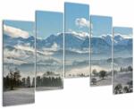 Mivali Tablou cu munții înzăpeziți, din cinci bucăți 125x90 cm (V021178V12590)