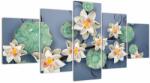 Mivali Tablu cu nufăr, din cinci bucăți 150x80 cm (V022129V150805PCS)