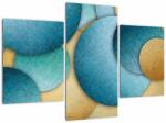 Mivali Tablou cu abstracție cercuri, din trei bucăți 90x60 cm (V021137V90603PCS)