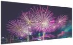 Mivali Tablou cuoraș nocturn cu artificii, dintr-o bucată 200x100 cm (V020363V200100)