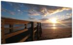 Mivali Tablou cu dig, plajă și mare, dintr-o bucată 200x100 cm (V021004V200100)