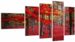Mivali Tablou - Pădurea roșie, din cinci bucăți 110x60 cm (V023579V11060)