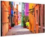 Mivali Tablou cu străduță colorata italiană, dintr-o bucată 90x60 cm (V021237V9060)