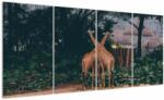 Mivali Tablou cu două girafe, din patru bucăți 160x80 cm (V021381V16080)