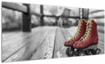 Mivali Tablou cu pantofi cu role vechi roșii, dintr-o bucată 100x40 cm (V021119V10040)