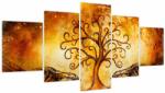 Mivali Tablou natural abstract cu copac (cu ceas), din cinci bucăți 150x80 cm cu ceas (V022111V15080C)