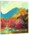 Mivali Tablou pe sticlă - Culorile toamnei, dintr-o bucată 30x30 cm pe sticlă (V023430V3030GD)