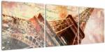 Mivali Tablou - Turnul Eiffel în stil vintage, din trei bucăți 120x40 cm (V023451V12040)