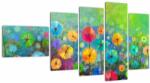 Mivali Tablou - Flori abstract, din cinci bucăți 110x60 cm (V022348V11060)